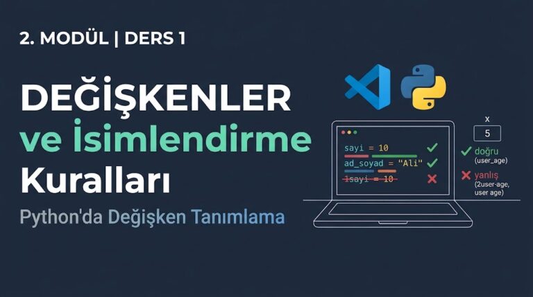 Python Değişkenler ve İsimlendirme Kuralları – Örneklerle Anlatım